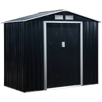 Outsunny Sunny Tuinhuisje opslag - met fundering - Metaal - 213 x 130 x 185 cm