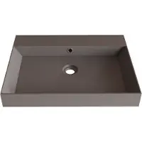Gliss Design Wastafel lako 60 cm zonder kraangat mat leigrijs