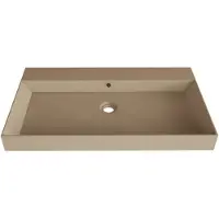 Gliss Design Wastafel lako 80 cm 1 kraangat mat cappuccino
