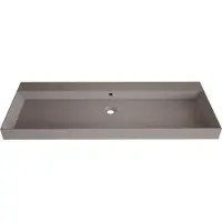 Gliss Design Wastafel Lako 120 cm 2 Kraangaten Mat Leigrijs