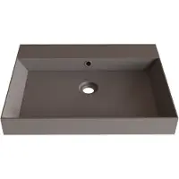 Gliss Design Wastafel lako 70 cm 1 kraangat mat leigrijs