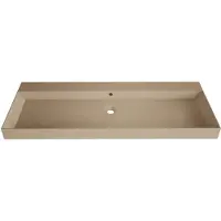 Gliss Design Wastafel lako 120 cm 2 kraangaten mat cappuccino