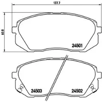 Brembo Remblokken set P 30 039 Brembo voor o.a. HYUNDAI, KIA