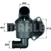 MAHLE ORIGINAL Thermostaat, koelvloeistof TI 35 87
