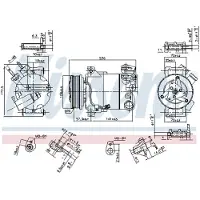 Nissens Compressor, airconditioner 890215