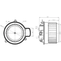 NRF 34287: Ventilatormotor voor de binnenlucht