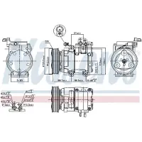 Nissens Compressor voor o.a. HYUNDAI