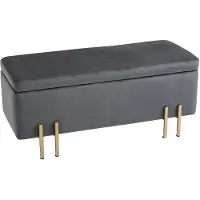 HOMdotCOM Elegante bank met opbergruimte, donkergrijs