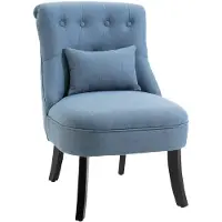 HOMCOM HOMdotCOM Fauteuil linnenblauw