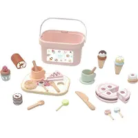 Tooky Toy Wooden Afternoon Tea Set 34 Pieces Roze