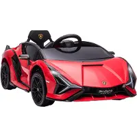 HOMCOM HOMdotCOM Lamborghini kindervoertuig SUV auto speelgoed met afstandsbediening muziek