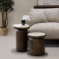 Giga Meubel Salontafel Kaja Marmer Rond Ø38cm