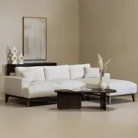 Giga Meubel Chaise Longue Bank Bordeaux 3-zits Rechts Beige