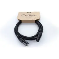 Cordial ED 1 FM XLR Verbindingskabel [1x XLR-bus 3-polig - 1x XLR-stekker 3-polig] 1 m Zwart