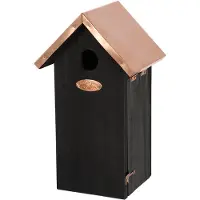 Esschert Design Esschert Nestkast zwart koper koolmees zwart Hout Vogelhuisje