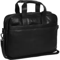 The Chesterfield Brand Soft Class Koffer Leer 40 cm Laptop compartiment schwarz