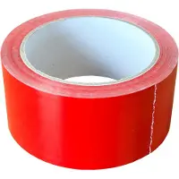 Kortpack - PP-acryl tape - Rood - 50mm x 66mtr - 36 rollen - Verpakkingstape - Low noise tape - (020.0804)
