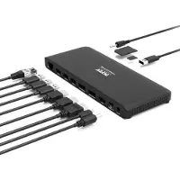 Port Designs PORT connect Professional Docking OFFICE - Dockingstation - USB-C 3.1 Gen 2 - 2 x DP, HDMI - 1GbE - 130 Watt - Europa