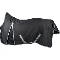 Horka outdoordeken high neck 600D zwart maat 165/215