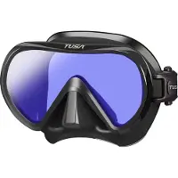 Tusa INO PRO Duikmasker voor Volwassenen – Compact masker met premium CrystalView-lens, UV420-bescherming en antireflecterende behandeling – Zwart/Zwart – M1011SQB BKA
