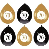 Haza Ballonnen - 70 jaar - leeftijd verjaardag - 18 stuks - 30 cm - versiering