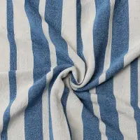 Rivièra Maison Plaid Blauw/wit verticale streep - Julius decoratief deken 180 cm
