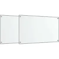 vidaXL Spatschermen keuken 2 st 70x60 cm gehard glas transparant