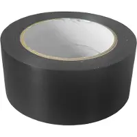 Kortpack - Vloermarkeringstape 50mm breed x 33mtr lang - Zwart - 1 Rol - Vloertape - Signalisatietape - (021.0410)