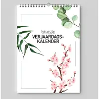 Relaxwonen Luxe verjaardagskalender botanisch - geen jaartal - wandkalender natuur - kalender DutchDesign