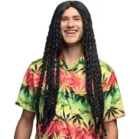 Boland Bob Marley pruik - dreadlocks - vlechten - zwart - mannen - pruiken - carnaval - muzikant