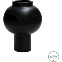 Vase the World Vaas Telsen | Mat Zwart - Matt Black | Metaal | Ø18 x H23 cm
