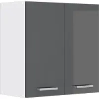 Vicco Universele hangkast R-Line Antraciet Hoogglans 60 x 60 cm met deuren, Model 41661