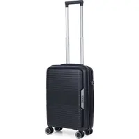 Travelz Swinger Handbagage koffer 55cm - Sterke Lichtgewicht Trolley 35 ltr met TSA-slot - Zwart