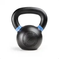 ZEUZ Kettlebell 12 KG – Fitness, Crossfit Sport Set – Gewichten - Conditie & Krachttraining – Gietijzer – Blauw