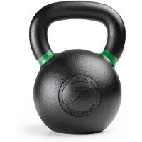 ZEUZ Kettlebell 24 KG – Fitness, Crossfit Sport Set – Gewichten - Conditie & Krachttraining – Gietijzer – Groen