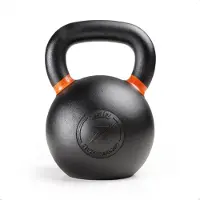 ZEUZ Kettlebell 28 KG – Fitness, Crossfit Sport Set – Gewichten - Conditie & Krachttraining – Gietijzer – Oranje