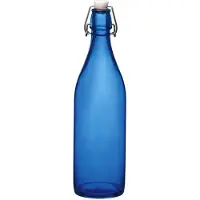 Bormioli Rocco Bouteille à limonade avec son bouchon mécanique Giara 1 l bleu - Rocco - Bleu - Verre