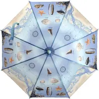 Esschert Design paraplu Strand junior 71 cm polyester blauw