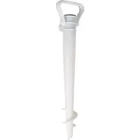 Sunnydays Parasolharing/anker - wit - kunststof - H38 cm - draaischroef - strand parasol