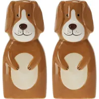 Excellent houseware Waterverdamper radiator - 2x - hond - kunststeen - kinderkamer - 18 cm - luchtbevochtiger