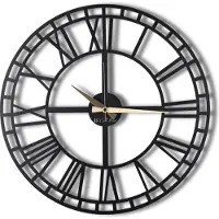 Opviq , Classic - BSG1105, zwart, wandklok, 70 x 70 cm, 100% metaal (dikte: 2 mm)