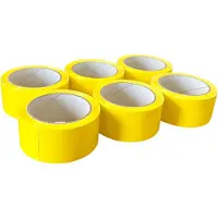 Kortpack - PP-acryl tape - Geel - 50mm x 66mtr - 6 rollen - Verpakkingstape - Low noise tape - (020.0816)