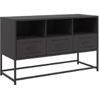 vidaXL Tv-meubel 100,5x39x60,5 cm staal zwart