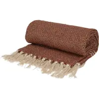Jens Living Plaid Juul - Gerecycled katoen - 130 x 180 cm - Roest