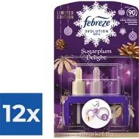 Ambi Pur Electric Navulling 3volution  Sugarplum Delight 20 ml - Voordeelverpakking 12 stuks