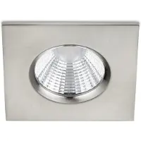 BES LED LED Spot - Inbouwspot - Trion Zagrona - 5W - Waterdicht IP65 - Dimbaar - Warm Wit 3000K - Mat Nikkel - Aluminium - Vierkant