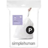 Simplehuman Vuilniszakken met trekband 50-60 liter | code P | 20 stuks