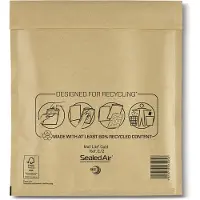 Sealed Air Zak-enveloppenpen E/2 Goud Zonder Venster 220 (B) x 260 (H) mm Kleefstrip 100 Stuks