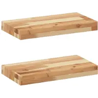 vidaXL Wandschappen 2 st zwevend olieafwerking 60x20x4 cm acaciahout