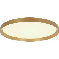 Steinhauer Strakke plafondlamp Flady goud Ø 50cm